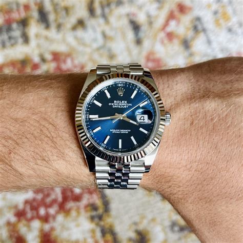 rolex datejust blue dial 41